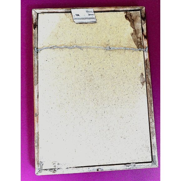 Antique Guest "Welcome"  Note Sign w. Drawing Copy Right 1923 US - Wood Frame - Picture 5 of 7